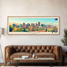 Carregar imagem no visualizador da galeria, Adelaide, Australia Panoramic Travel Poster Canvas Print, Adelaide, Australia Painting, Australia Art, Adelaide Panoramic Travel Art, Travel Painting