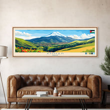 Load image into Gallery viewer, Amman, Jordan Panoramic Travel Poster Canvas Print, Amman, Jordan Painting, Jordan Art, Amman Travel Art, Living Room Painting