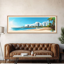Load image into Gallery viewer, Aracaju, Brazil Panoramic Travel Poster Canvas Print, Aracaju, Brazil Painting, Brazil Art, Aracaju Travel Art, Guest Room Painting