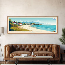 Carregar imagem no visualizador da galeria, Bahia Blanca, Argentina Panoramic Travel Poster Canvas Print, Bahia Blanca, Argentina Painting, Argentina Art, Bahia Blanca Travel Art, Guest Room Painting
