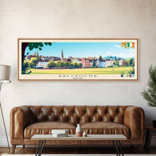 Carregar imagem no visualizador da galeria, Ballymena, Ireland Travel Poster Panoramic Canvas Print, Ballymena, Ireland Painting, Ireland Art, Ballymena Travel Art, Guest Room Painting