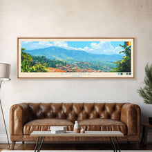 Load image into Gallery viewer, Bamenda, Cameroon Panoramic Travel Poster Canvas Print, Bamenda, Cameroon Painting, Cameroon Art, Bamenda Panoramic Travel Art, Travel Painting