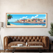 Load image into Gallery viewer, Benguela, Angola Panoramic Travel Poster Canvas Print, Benguela, Angola Painting, Angola Art, Benguela Panoramic Travel Art, Travel Painting