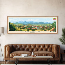 Load image into Gallery viewer, Bishoftu, Ethiopia Panoramic Travel Poster Canvas Print, Bishoftu, Ethiopia Painting, Ethiopia Art, Bishoftu Panoramic Travel Art, Travel Painting