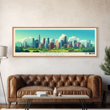Load image into Gallery viewer, Brazzaville, Republic of the Congo Panoramic Travel Poster Canvas Print, Brazzaville, Republic of the Congo Painting, Republic of the Congo Art, Brazzaville Travel Art, Living Room Painting
