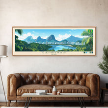 Carregar imagem no visualizador da galeria, Campinas, Brazil Travel Poster Panoramic Canvas Print, Campinas, Brazil Painting, Brazil Art, Campinas Travel Art, Guest Room Painting