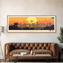Carregar imagem no visualizador da galeria, Campo Grande, Brazil Panoramic Travel Poster Canvas Print, Campo Grande, Brazil Painting, Brazil Art, Campo Grande Panoramic Travel Art, Travel Painting