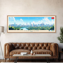 Cargar imagen en el visor de la galería, Changsha, China Panoramic Travel Poster Canvas Print, Changsha, China Painting, China Art, Changsha Travel Art, Living Room Painting