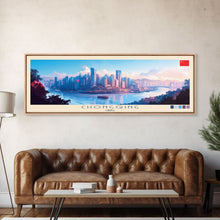Load image into Gallery viewer, Chongqing, China Panoramic Travel Poster Canvas Print, Chongqing, China Painting, China Art, Chongqing Travel Art, Guest Room Painting