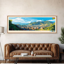Load image into Gallery viewer, Cochabamba, Bolivia Panoramic Travel Poster Canvas Print, Cochabamba, Bolivia Painting, Bolivia Art, Cochabamba Travel Art, Living Room Painting