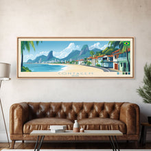 Cargar imagen en el visor de la galería, Contagem, Brazil Panoramic Travel Poster Canvas Print, Contagem, Brazil Painting, Brazil Art, Contagem Travel Art, Guest Room Painting