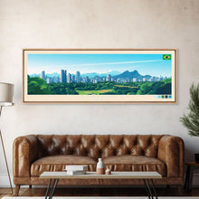 Load image into Gallery viewer, Curitiba, Brazil Panoramic Travel Poster Canvas Print, Curitiba, Brazil Painting, Brazil Art, Curitiba Travel Art, Living Room Painting