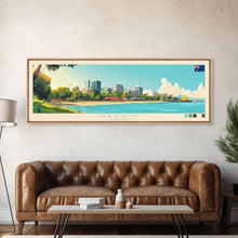 Load image into Gallery viewer, Darwin, Australia Travel Poster Panoramic Canvas Print, Darwin, Australia Painting, Australia Art, Darwin Travel Art, Guest Room Painting