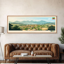 Load image into Gallery viewer, Dessie, Ethiopia Panoramic Travel Poster Canvas Print, Dessie, Ethiopia Painting, Ethiopia Art, Dessie Panoramic Travel Art, Travel Painting