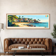 Load image into Gallery viewer, Divo, Ivory Coast Travel Poster Panoramic Canvas Print, Divo, Ivory Coast Painting, Ivory Coast Art, Divo Travel Art, Guest Room Painting