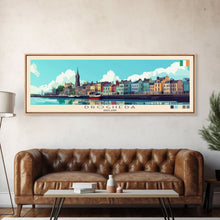 Load image into Gallery viewer, Drogheda, Ireland Panoramic Travel Poster Canvas Print, Drogheda, Ireland Painting, Ireland Art, Drogheda Travel Art, Guest Room Painting