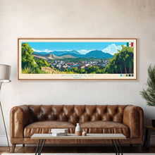 Load image into Gallery viewer, Durham, England Panoramic Travel Poster Canvas Print, Durham, England Painting, England Art, Durham Panoramic Travel Art, Travel Painting