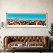 Load image into Gallery viewer, El Alto, Bolivia Panoramic Travel Poster Canvas Print, El Alto, Bolivia Painting, Bolivia Art, El Alto Panoramic Travel Art, Travel Painting