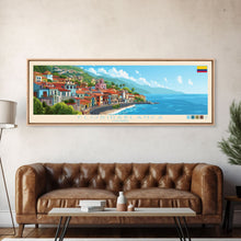 Carregar imagem no visualizador da galeria, Floridablanca, Colombia Panoramic Travel Poster Canvas Print, Floridablanca, Colombia Painting, Colombia Art, Floridablanca Travel Art, Guest Room Painting