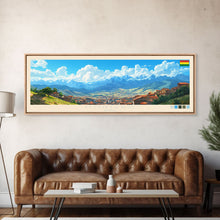 Load image into Gallery viewer, Montero, Bolivia Panoramic Travel Poster Canvas Print, Montero, Bolivia Painting, Bolivia Art, Montero Travel Art, Guest Room Painting
