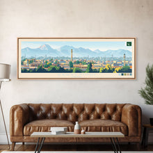Load image into Gallery viewer, Rawalpindi, Pakistan Panoramic Travel Poster Canvas Print, Rawalpindi, Pakistan Painting, Pakistan Art, Rawalpindi Travel Art, Living Room Painting