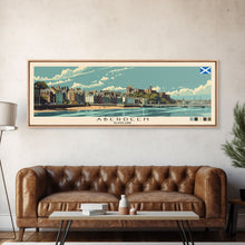 Carregar imagem no visualizador da galeria, Aberdeen, Scotland Panoramic Canvas Print, Aberdeen, Scotland Painting, Scotland Art, Aberdeen Travel Poster, Travel Art, Vacation Gift