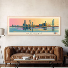 Carregar imagem no visualizador da galeria, Abu Dhabi, United Arab Emirates Panoramic Canvas Print, Abu Dhabi, United Arab Emirates Painting, United Arab Emirates Art, Abu Dhabi Travel Poster, Travel Art, Housewarming Gift
