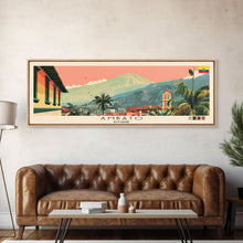 Load image into Gallery viewer, Ambato, Ecuador Panoramic Canvas Print, Ambato, Ecuador Painting, Ecuador Art, Ambato Travel Poster, Travel Art, Housewarming Gift