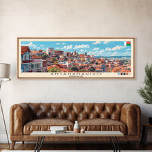 Load image into Gallery viewer, Antananarivo, Madagascar Panoramic Canvas Print, Antananarivo, Madagascar Painting, Madagascar Art, Antananarivo Travel Poster, Travel Art, Living Room Painting