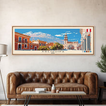 Load image into Gallery viewer, Arequipa, Peru Panoramic Canvas Print, Arequipa, Peru Painting, Peru Art, Arequipa Travel Poster, Travel Art, Guest Room Painting