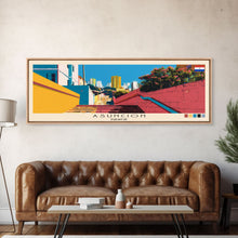 Load image into Gallery viewer, Asuncion, Paraguay Panoramic Canvas Print, Asuncion, Paraguay Painting, Paraguay Art, Asuncion Travel Poster, Travel Art, Living Room Painting