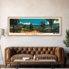 Carregar imagem no visualizador da galeria, Bafoussam, Cameroon Panoramic Canvas Print, Bafoussam, Cameroon Painting, Cameroon Art, Bafoussam Travel Poster, Travel Art, Living Room Painting