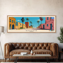 Load image into Gallery viewer, Banadir, Somalia Panoramic Canvas Print, Banadir, Somalia Painting, Somalia Art, Banadir Travel Poster, Travel Art, Living Room Painting