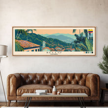Load image into Gallery viewer, Bello, Colombia Panoramic Canvas Print, Bello, Colombia Painting, Colombia Art, Bello Travel Poster, Travel Art, Living Room Painting