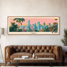 Carregar imagem no visualizador da galeria, Cali, Colombia Panoramic Canvas Print, Cali, Colombia Painting, Colombia Art, Cali Travel Poster, Travel Art, Vacation Gift