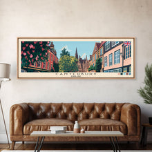 Carregar imagem no visualizador da galeria, Canterbury, England Panoramic Canvas Print, Canterbury, England Painting, England Art, Canterbury Travel Poster, Travel Art, Vacation Gift