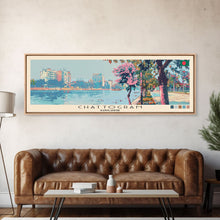 Cargar imagen en el visor de la galería, Chattogram, Bangladesh Panoramic Canvas Print, Chattogram, Bangladesh Painting, Bangladesh Art, Chattogram Travel Poster, Travel Art, Guest Room Painting
