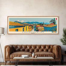 Cargar imagen en el visor de la galería, Chimalhuacan, Mexico Panoramic Canvas Print, Chimalhuacan, Mexico Painting, Mexico Art, Chimalhuacan Travel Poster, Travel Art, Living Room Painting