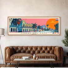 Cargar imagen en el visor de la galería, Ciudad del Este, Paraguay Panoramic Canvas Print, Ciudad del Este, Paraguay Painting, Paraguay Art, Ciudad del Este Travel Poster, Travel Art, Guest Room Painting