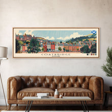 Cargar imagen en el visor de la galería, Coatbridge, Scotland Panoramic Canvas Print, Coatbridge, Scotland Painting, Scotland Art, Coatbridge Travel Poster, Travel Art, Guest Room Painting