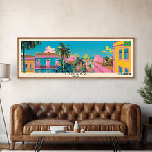 Load image into Gallery viewer, Cuiaba, Brazil Panoramic Canvas Print, Cuiaba, Brazil Painting, Brazil Art, Cuiaba Travel Poster, Travel Art, Vacation Gift