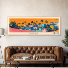 Carregar imagem no visualizador da galeria, Dakar, Senegal Panoramic Canvas Print, Dakar, Senegal Painting, Senegal Art, Dakar Travel Poster, Travel Art, Vacation Gift