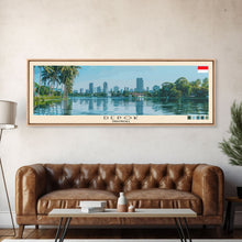 Load image into Gallery viewer, Depok, Indonesia Panoramic Canvas Print, Depok, Indonesia Painting, Indonesia Art, Depok Travel Poster, Travel Art, Guest Room Painting