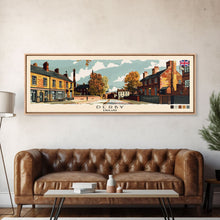 Load image into Gallery viewer, Derby, England Panoramic Canvas Print, Derby, England Painting, England Art, Derby Travel Poster, Travel Art, Vacation Gift