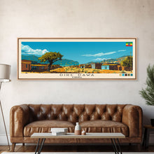 Load image into Gallery viewer, Dire Dawa, Ethiopia Panoramic Canvas Print, Dire Dawa, Ethiopia Painting, Ethiopia Art, Dire Dawa Travel Poster, Travel Art, Vacation Gift