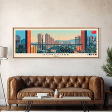Load image into Gallery viewer, Dongguan, China Panoramic Canvas Print, Dongguan, China Painting, China Art, Dongguan Travel Poster, Travel Art, Guest Room Painting