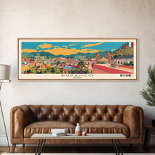 Load image into Gallery viewer, Durango, Mexico Panoramic Canvas Print, Durango, Mexico Painting, Mexico Art, Durango Travel Poster, Travel Art, Guest Room Painting