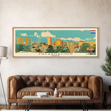 Load image into Gallery viewer, Encarnacion, Paraguay Panoramic Canvas Print, Encarnacion, Paraguay Painting, Paraguay Art, Encarnacion Travel Poster, Travel Art, Housewarming Gift