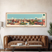 Carregar imagem no visualizador da galeria, Faisalabad, Pakistan Panoramic Canvas Print, Faisalabad, Pakistan Painting, Pakistan Art, Faisalabad Travel Poster, Travel Art, Living Room Painting