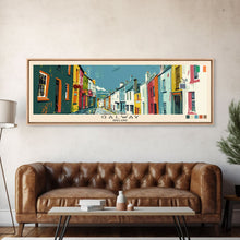 Carregar imagem no visualizador da galeria, Galway, Ireland Panoramic Canvas Print, Galway, Ireland Painting, Ireland Art, Galway Travel Poster, Travel Art, Housewarming Gift